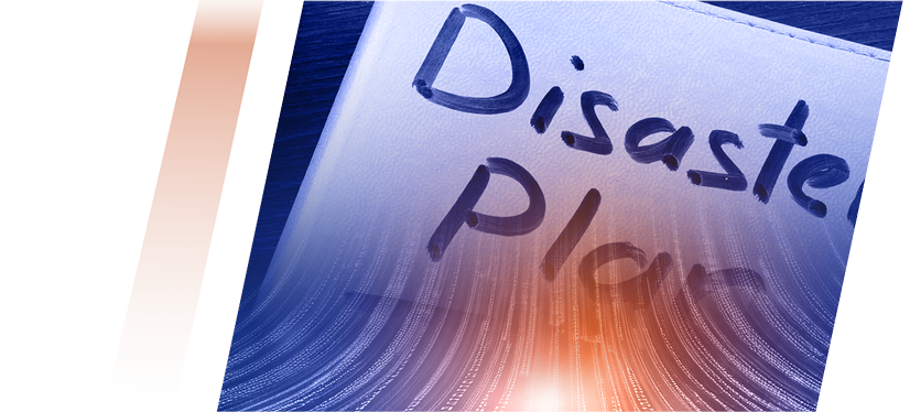 Blue-toned abstract image featuring a computer cooling fan with light streaks and orange accents in the background